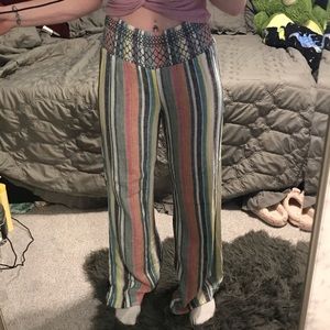 Size small rainbow linen pants